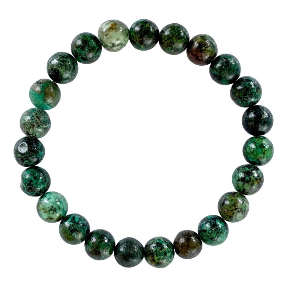 Natural African Turquoise Beaded Stretch Bracelet 8mm Stone Beads Men & Women